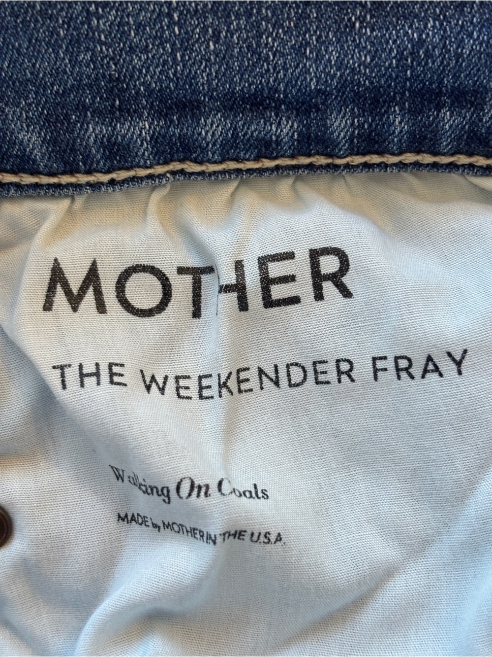 MOTHER The Weekender Fray Walking On Coals in Blue Size 29 - Picture 11 of 13